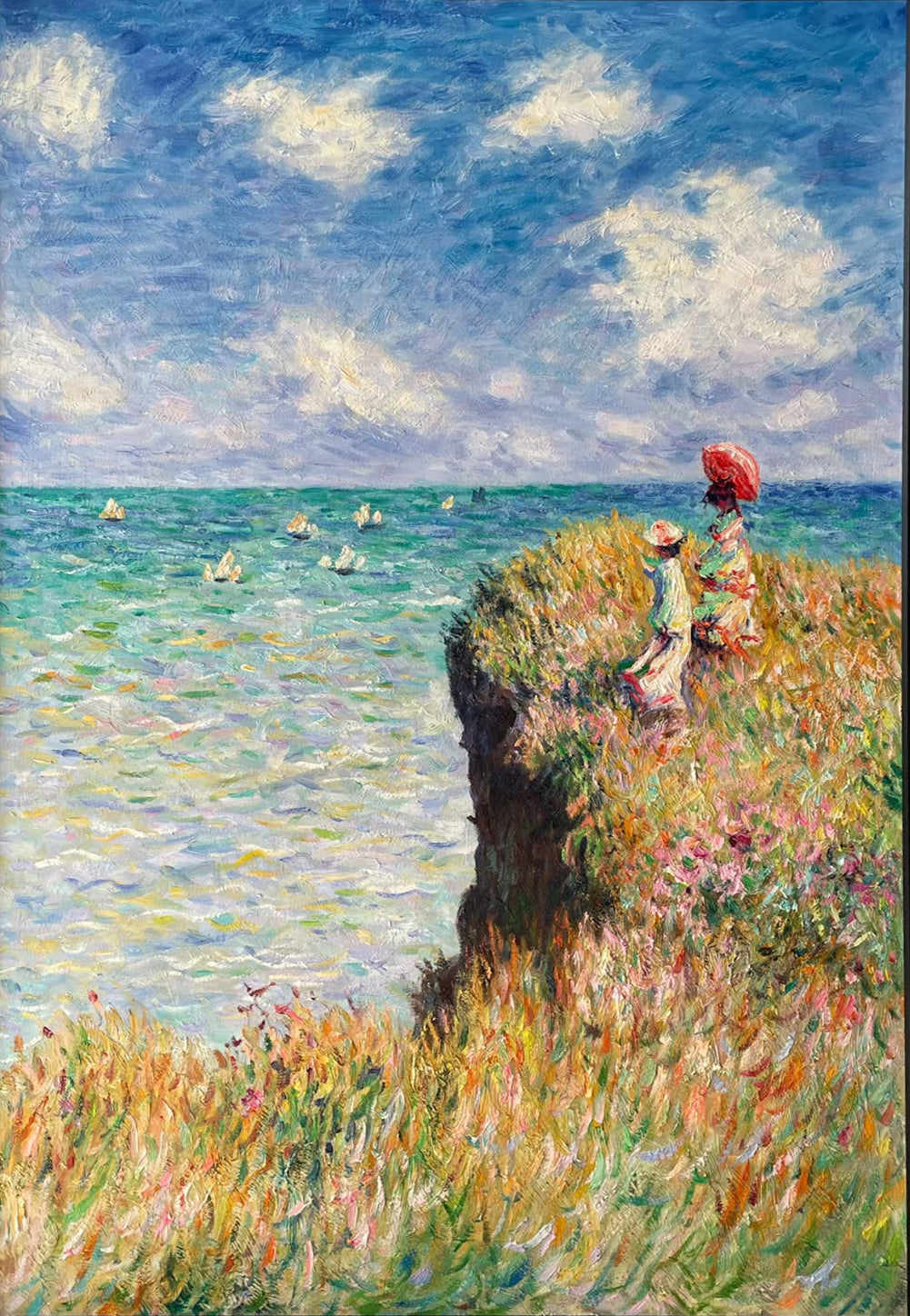 The Cliff Walk at Pourville, Inspired by Monet #BGA 174 - Image 5