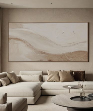 Beige & Brown Abstract Painting #BBA 038