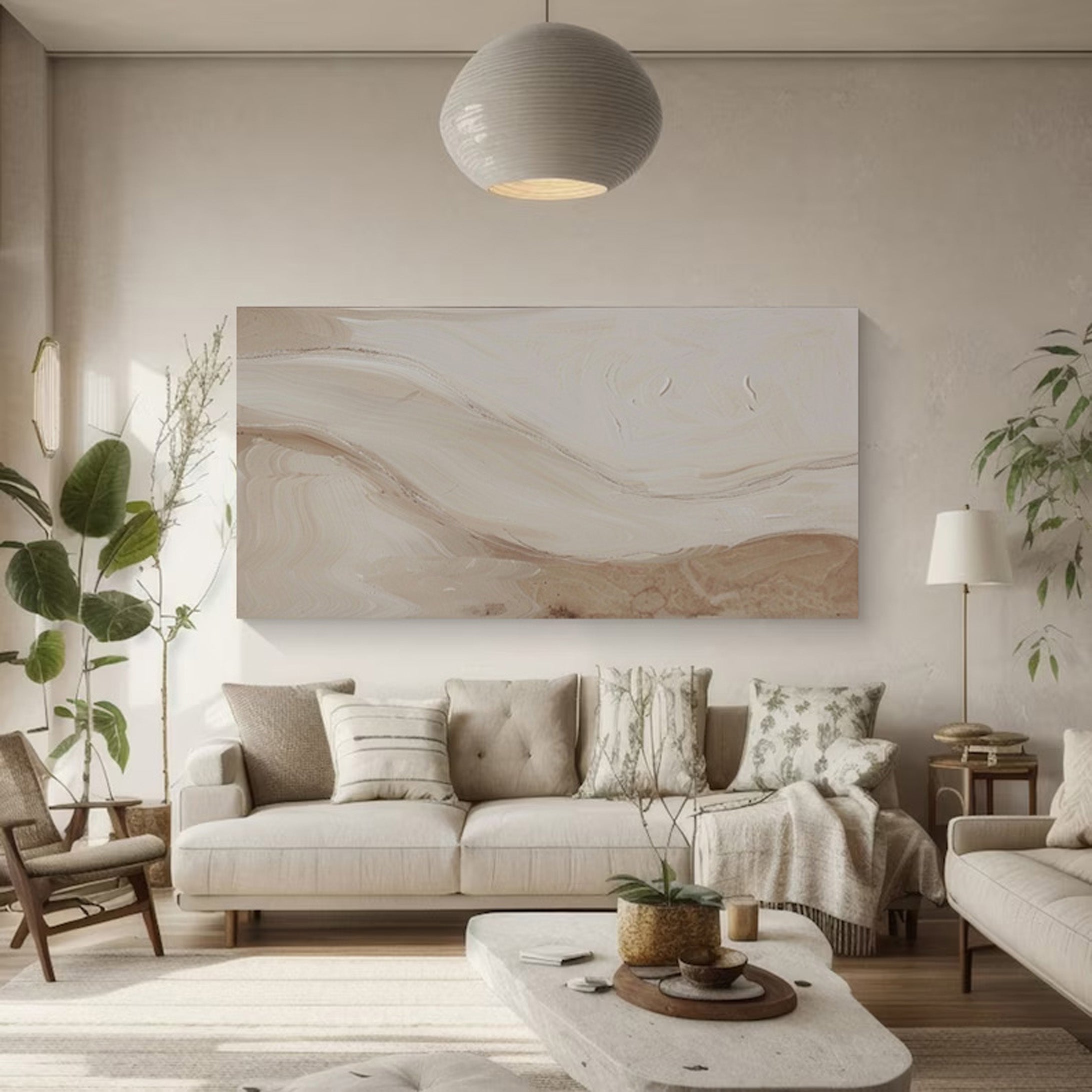 Beige & Brown Abstract Painting #BBA 038 - Image 2