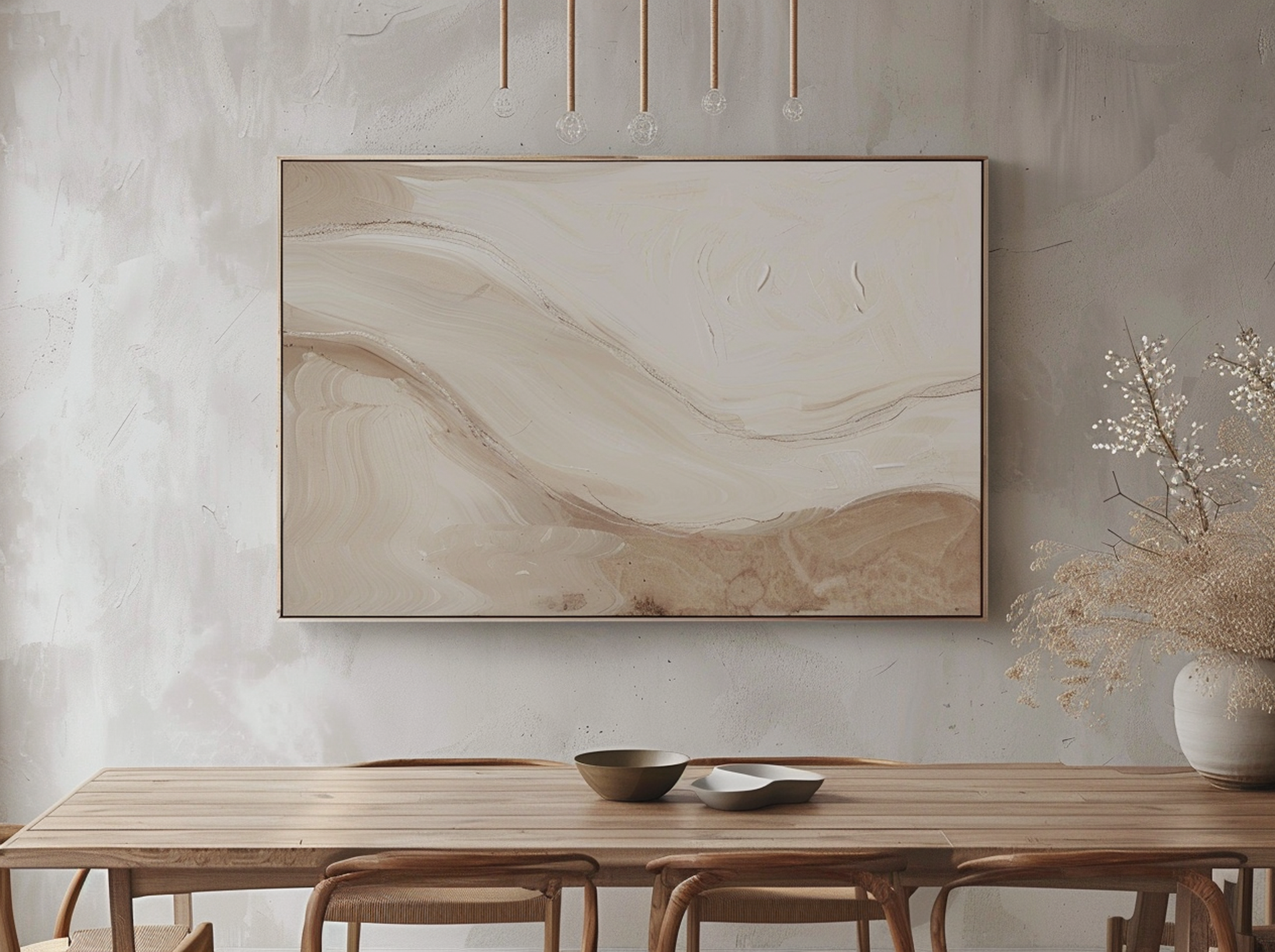 Beige & Brown Abstract Painting #BBA 038 - Image 8