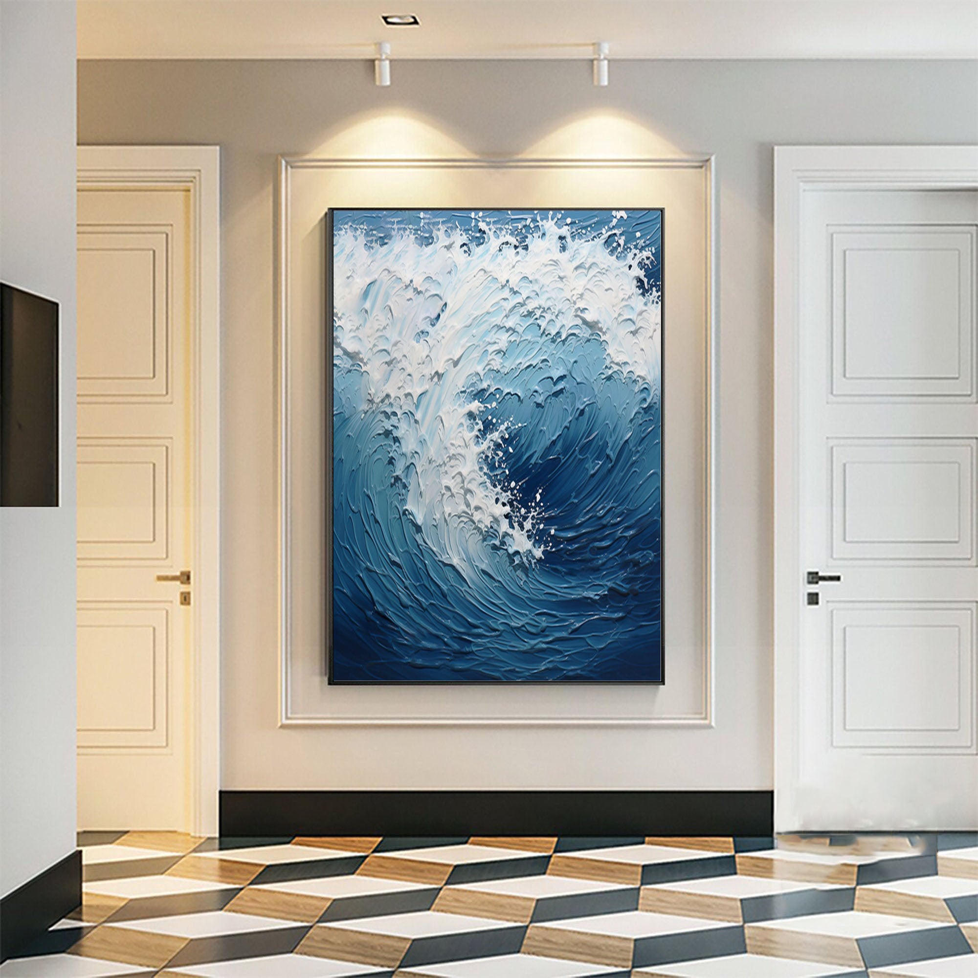 Blue & Green Minimalist Painting #BGM 044 - Image 2