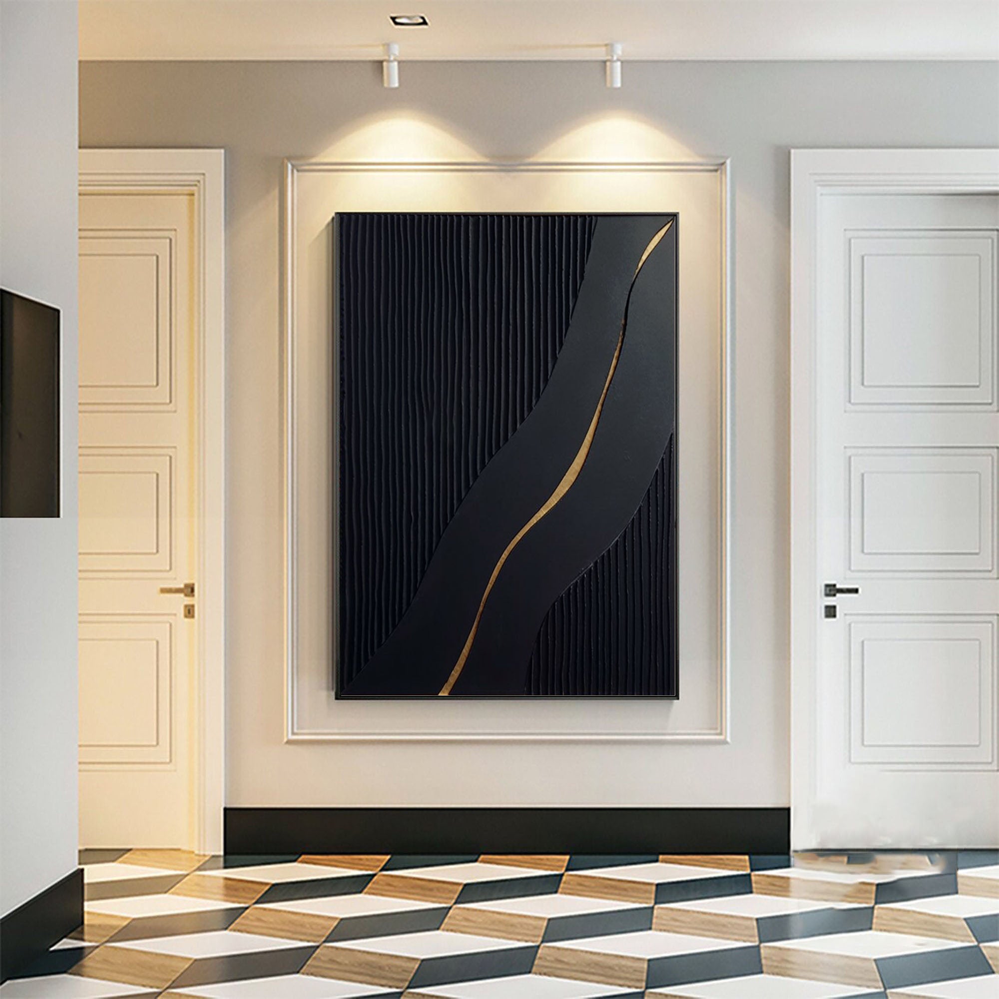 Black Minimalist Painting #BM 064 - Image 2