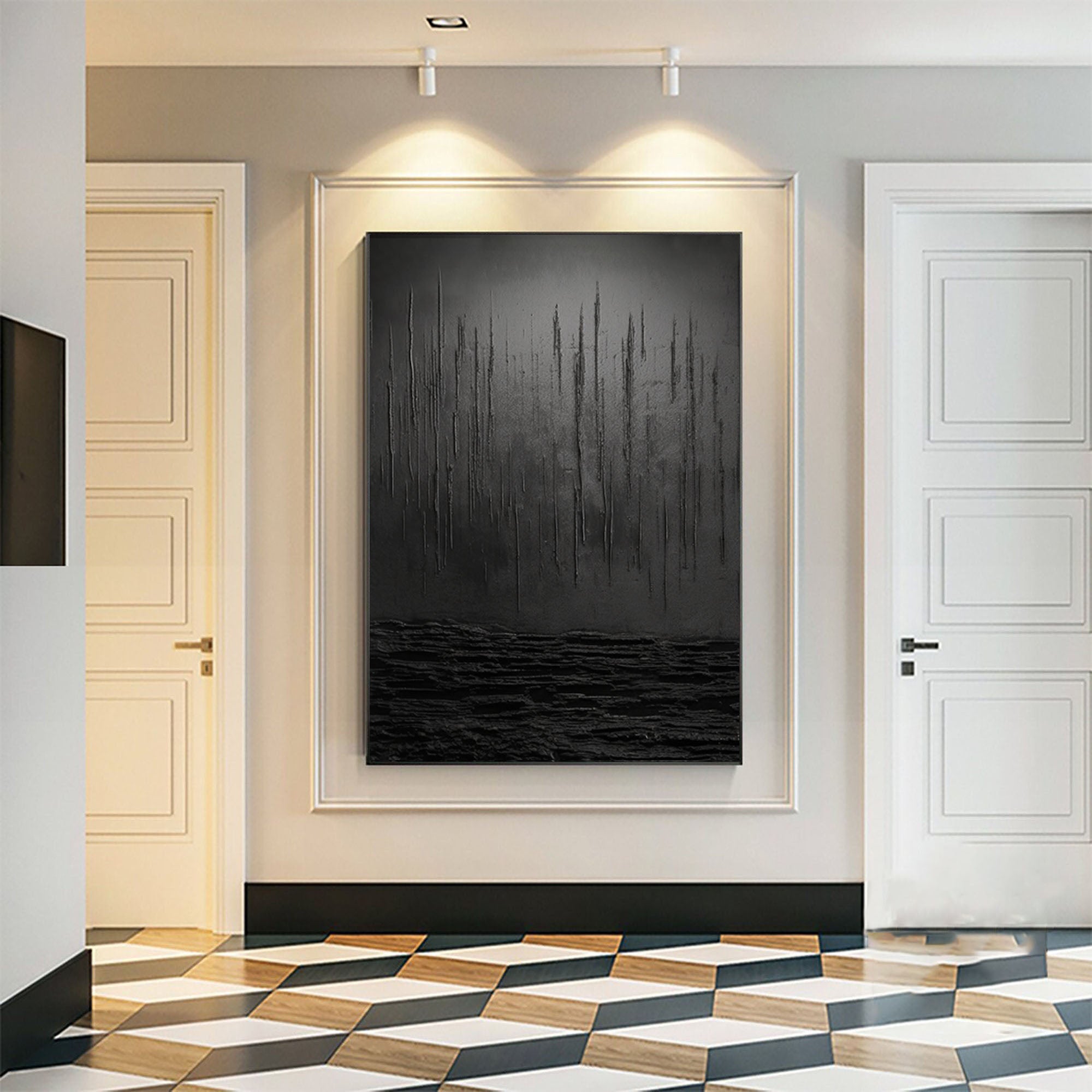 Black Minimalist Painting #BM 062 - Image 3