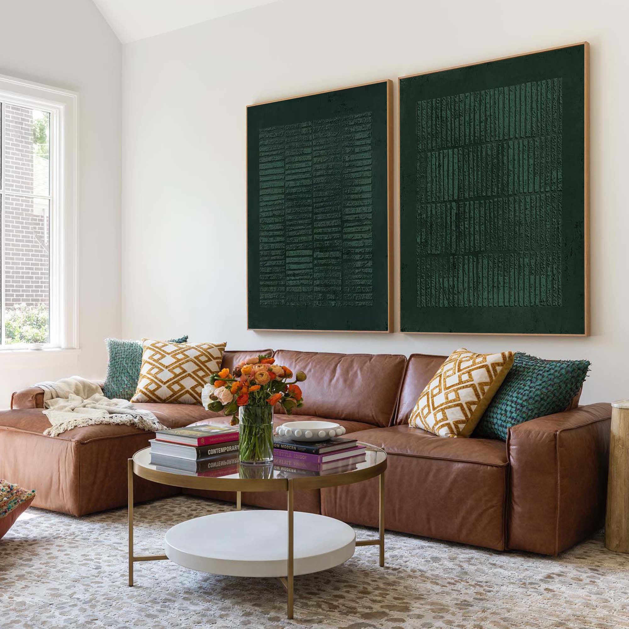 Blue & Green Minimalist Painting Set Of 2 #BGS 004 - Image 2