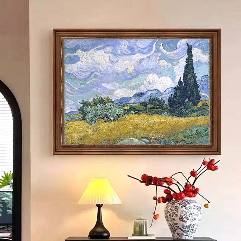 Wheat Field with Cypresses In A Brighter Hue #BGA 103 - Image 5