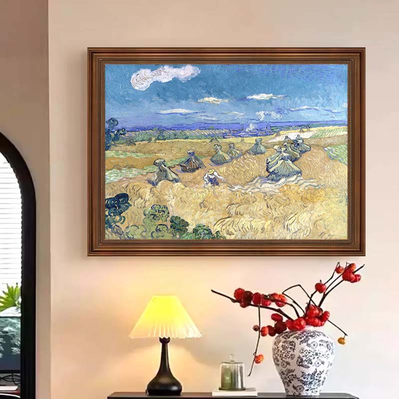 Wheat Stacks with Reaper, Vincent Van Gogh Inspired #BGA 106 - Image 3