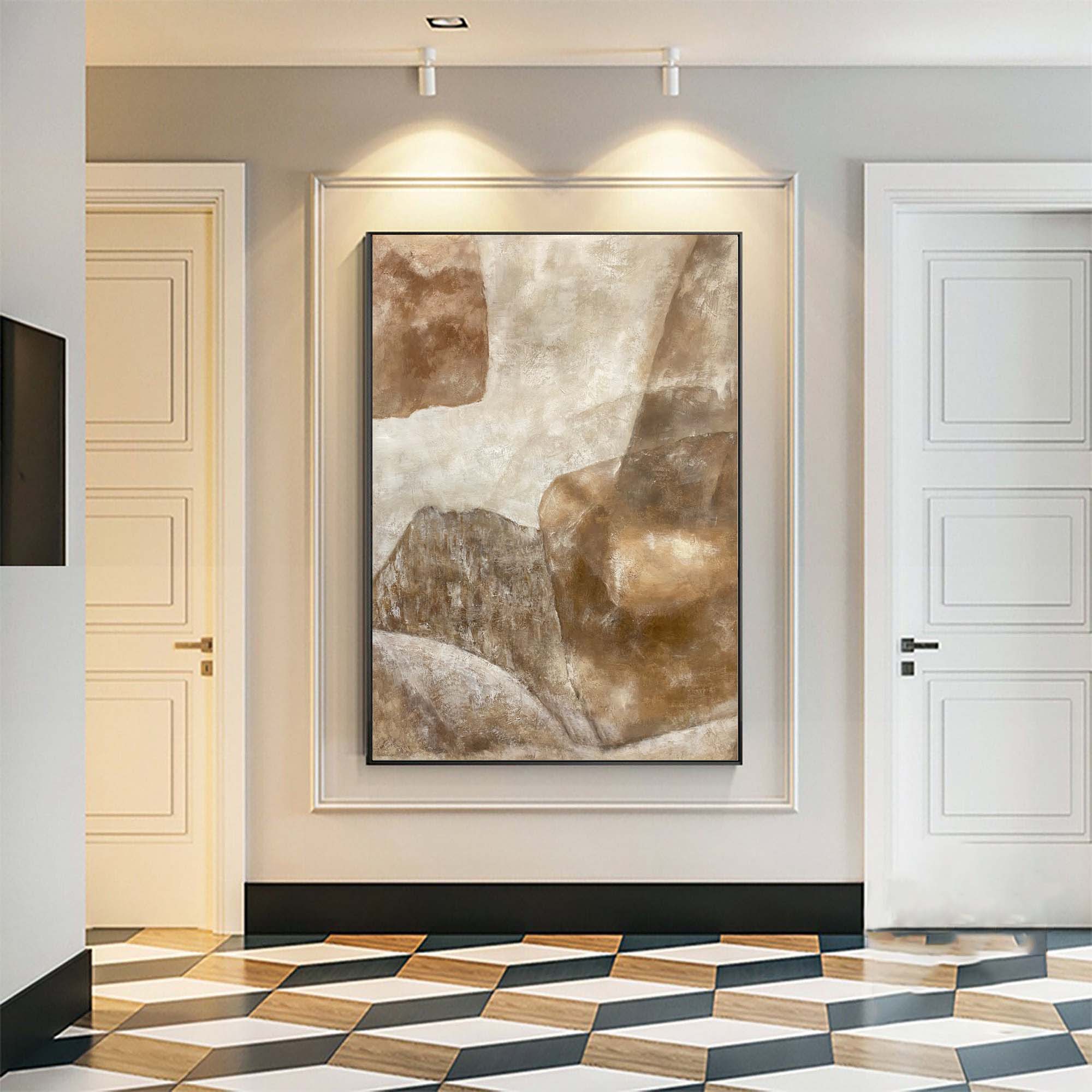 Beige & Brown Abstract Painting #BBA 067 - Image 2