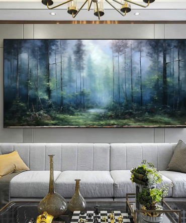Woodland Mist Abstract Wall Art #BGA 047