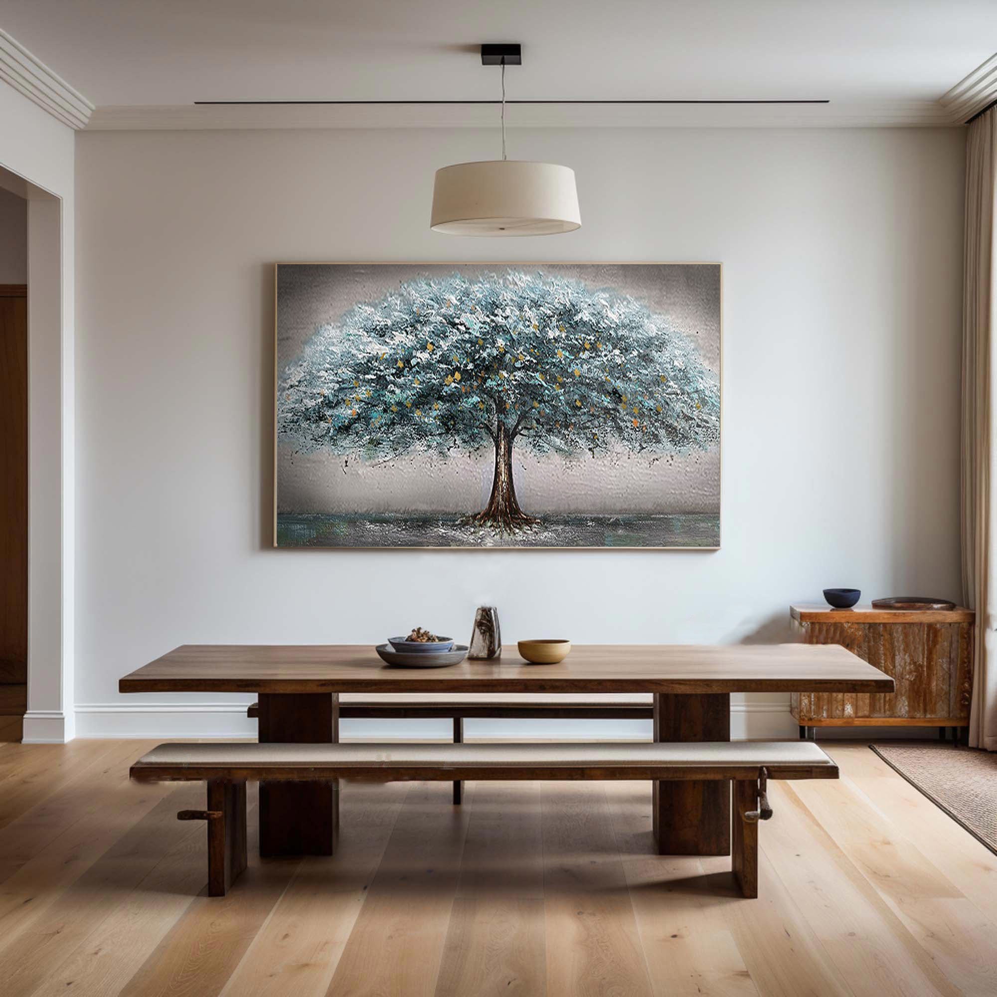 Blue & Green Minimalist Painting #BGM 038 - Image 3