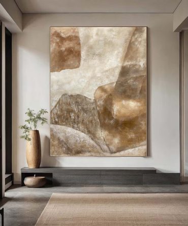 Beige & Brown Abstract Painting #BBA 067