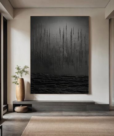 Black Minimalist Painting #BM 062