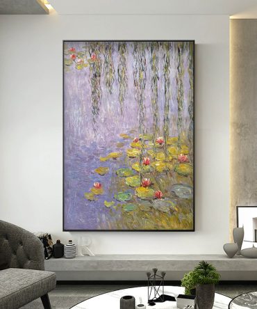 Water Lilies and Weeping Willow, Inspired by Monet #BGA 068