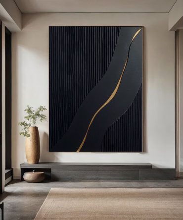 Black Minimalist Painting #BM 064