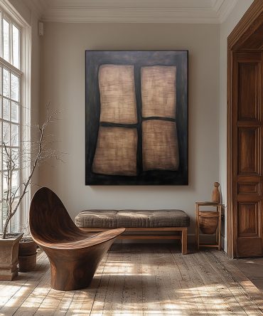 Handmade Abstract Wall Art | Unique Earth Tones #BBA 098