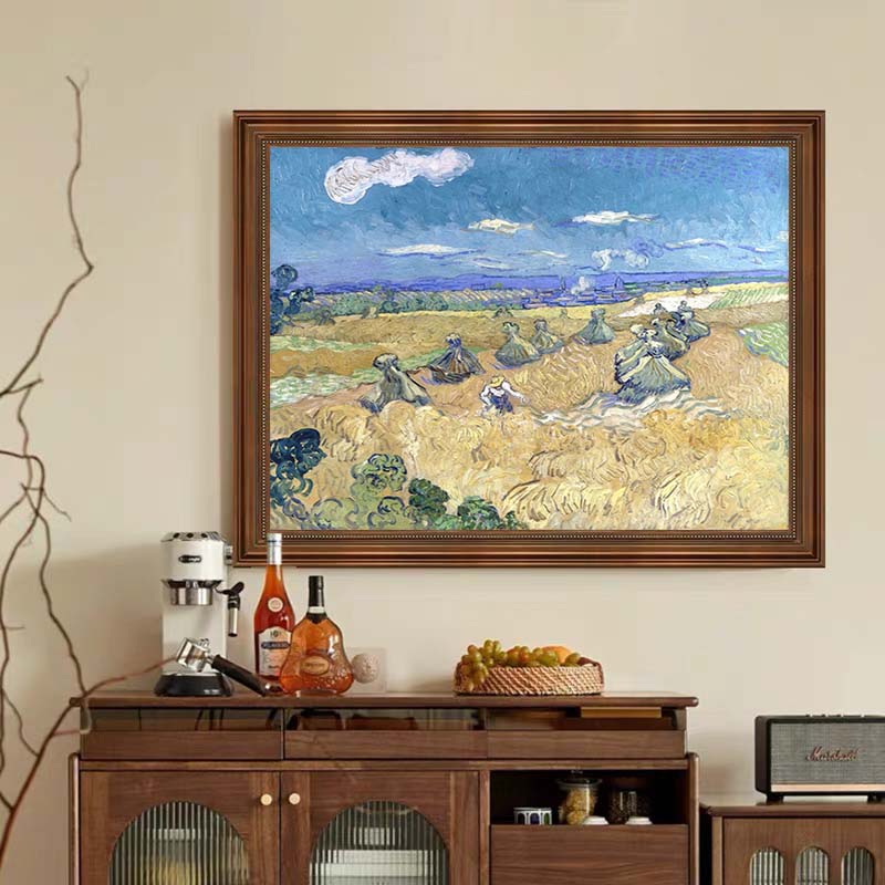 Wheat Stacks with Reaper, Vincent Van Gogh Inspired #BGA 106 - Image 4