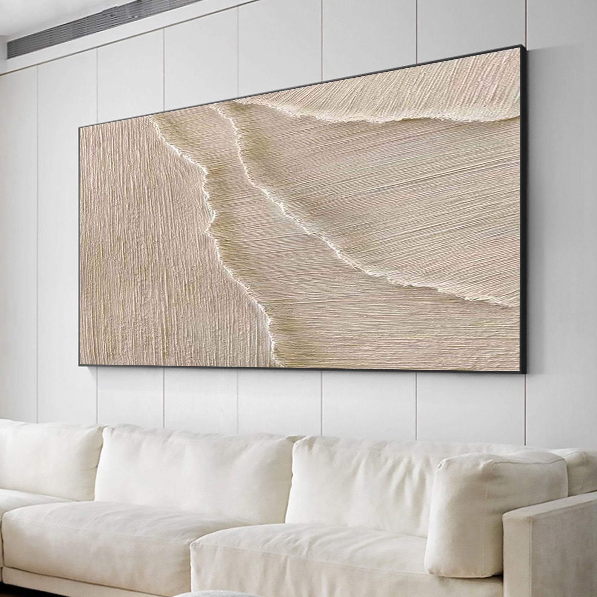 White Minimalist Painting #WM 022 - Image 4