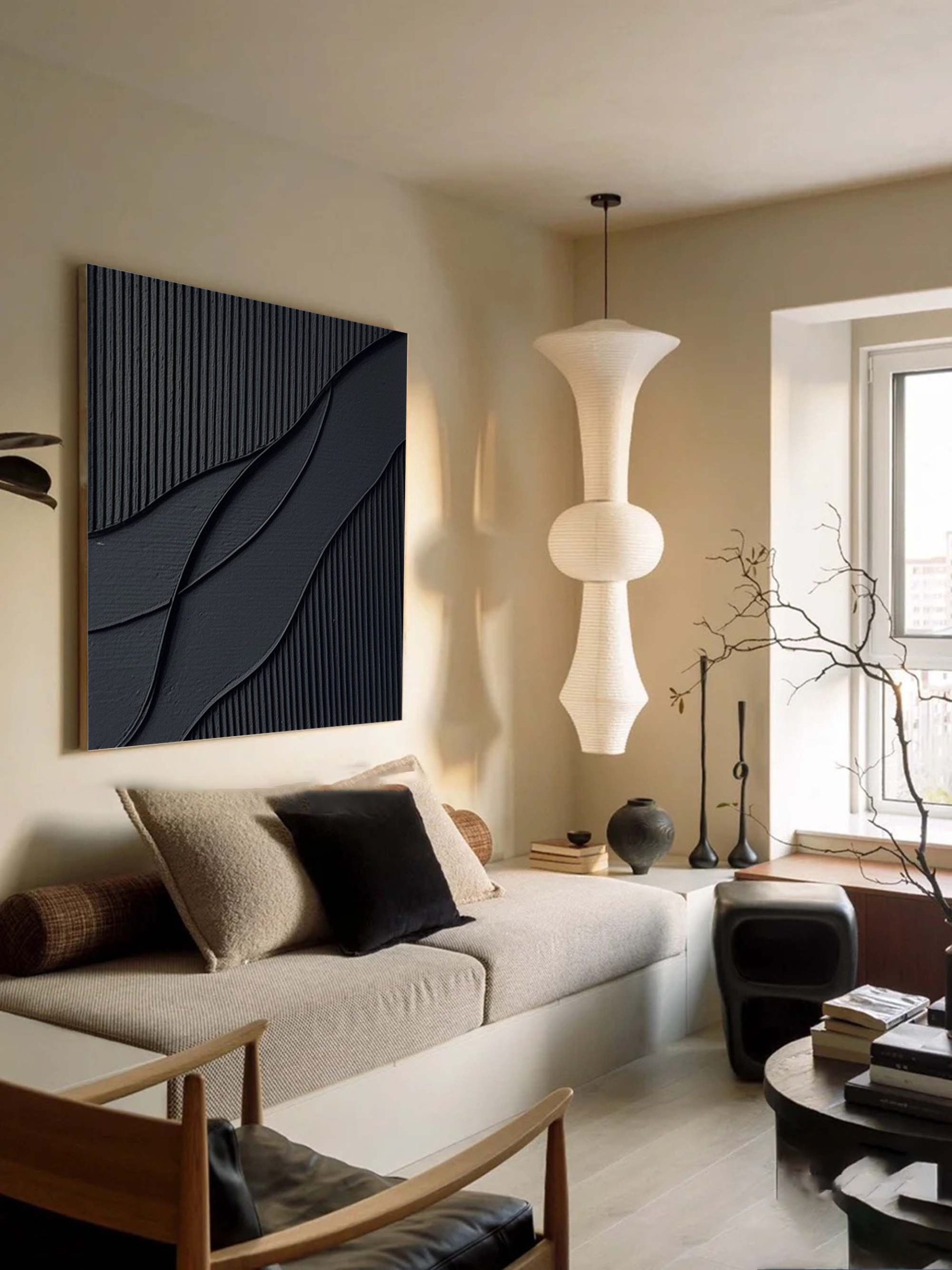 Black Minimalist Painting #BM 049 - Image 4