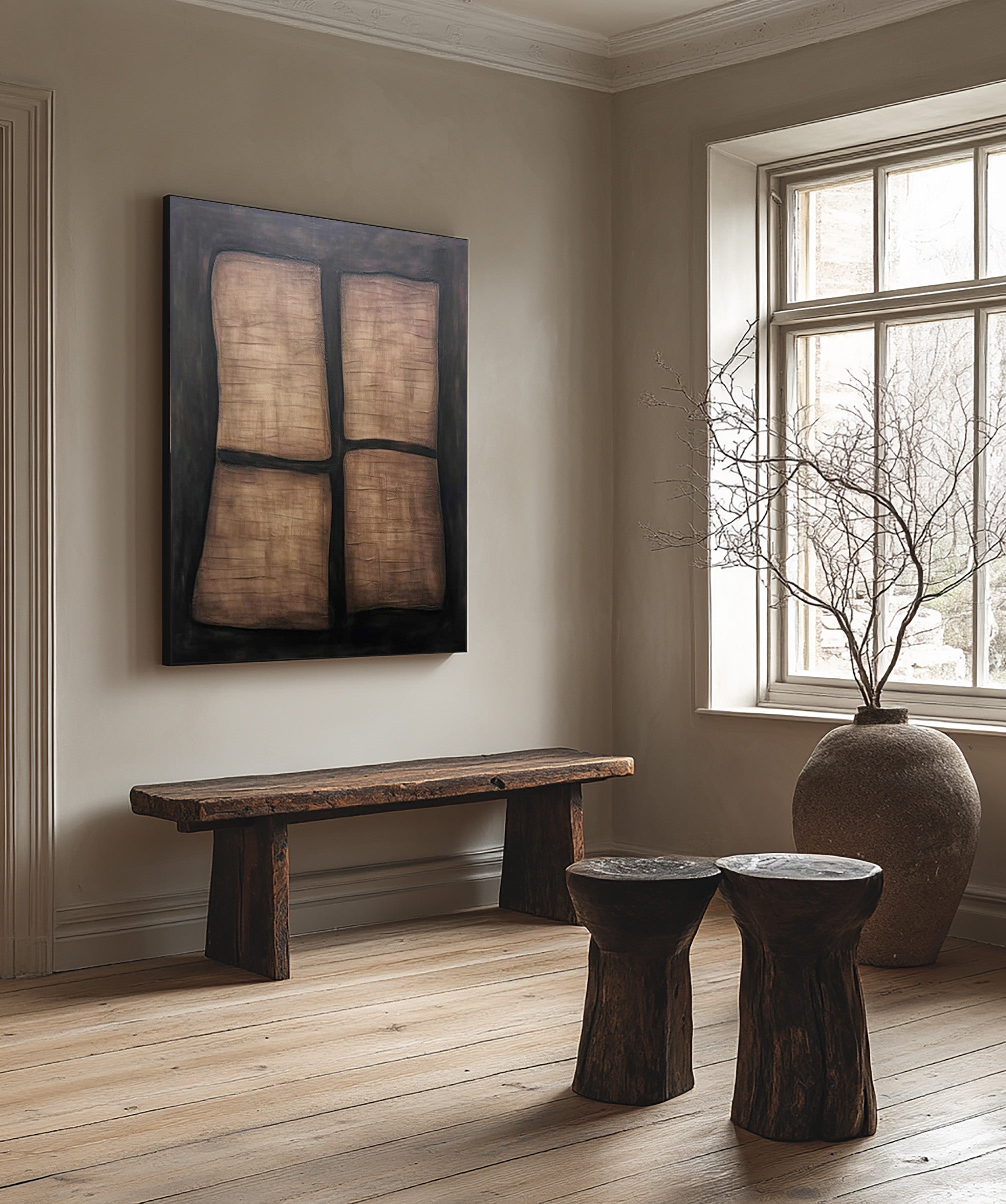 Handmade Abstract Wall Art | Unique Earth Tones #BBA 098 - Image 2