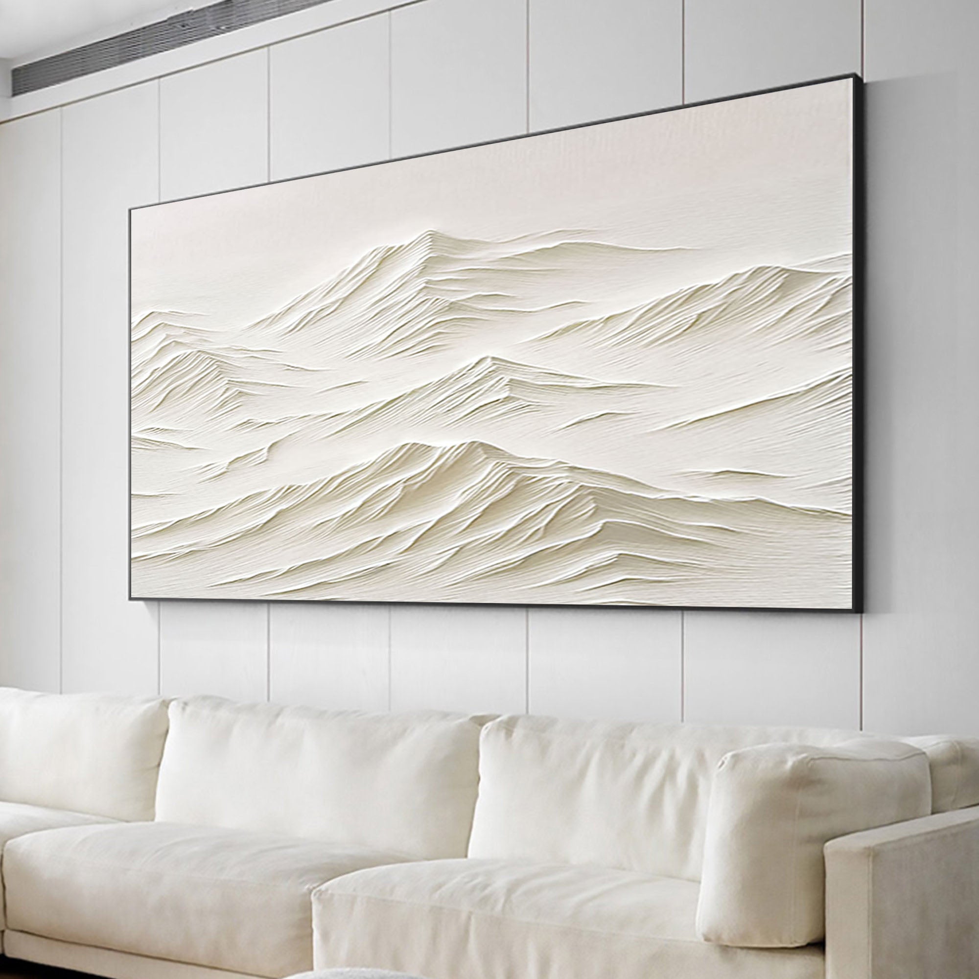 White Minimalist Painting #WM 036 - Image 4