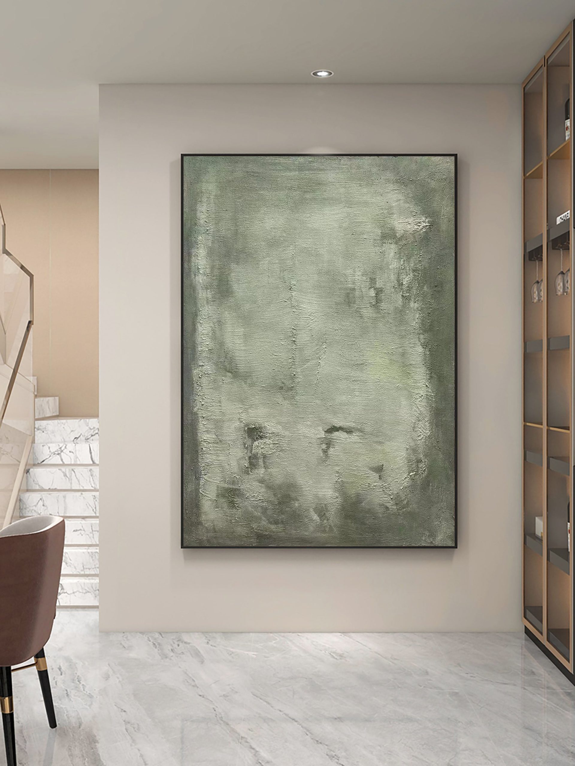 Blue & Green Abstract Painting #BGA 027 - Image 5