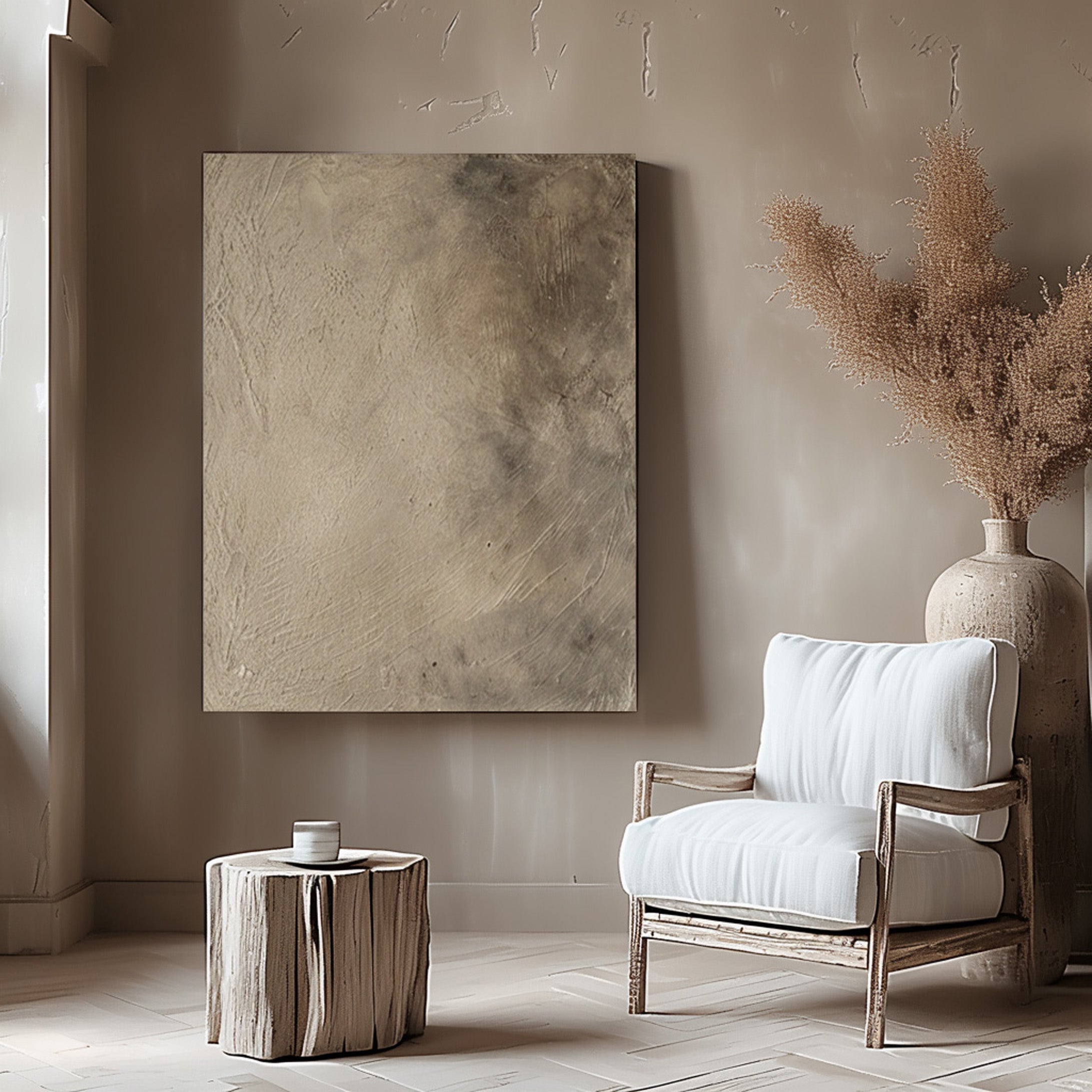 Beige & Brown Abstract Painting #BBA 035 - Image 5