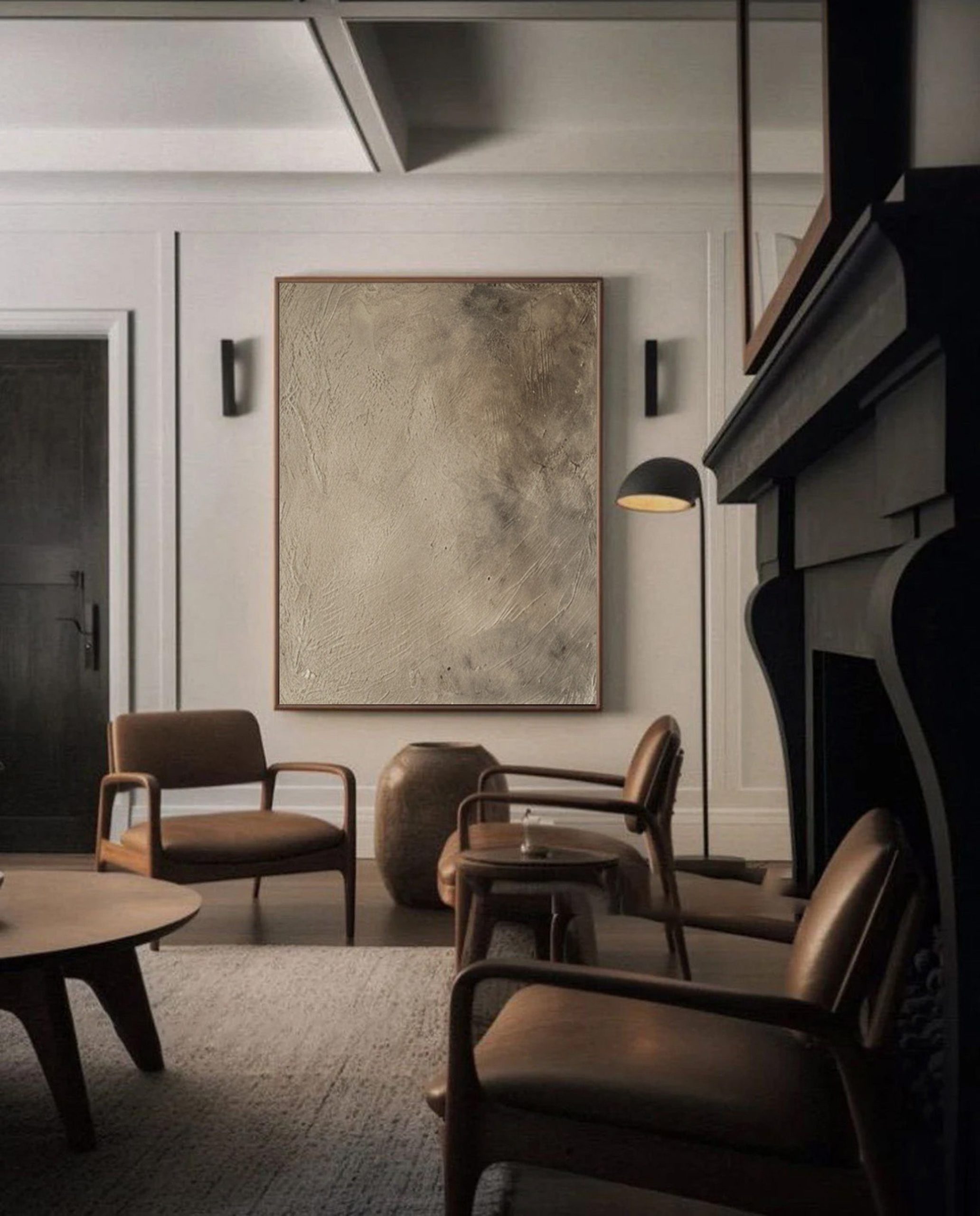 Beige & Brown Abstract Painting #BBA 035 - Image 3