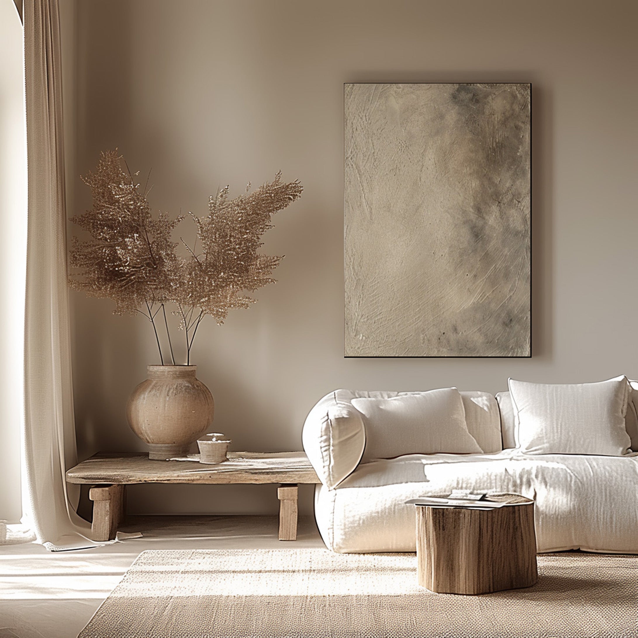 Beige & Brown Abstract Painting #BBA 035 - Image 7