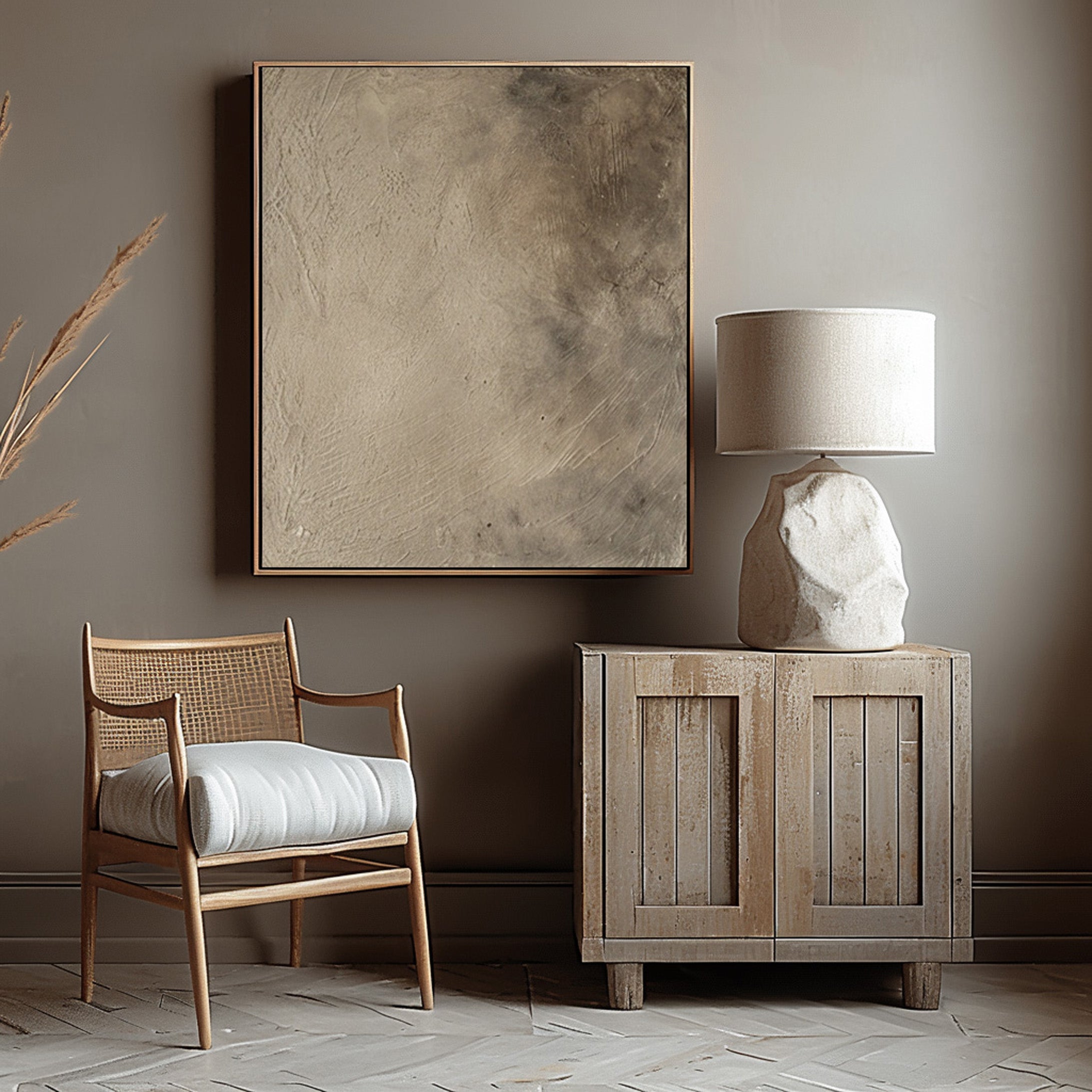 Beige & Brown Abstract Painting #BBA 035 - Image 4