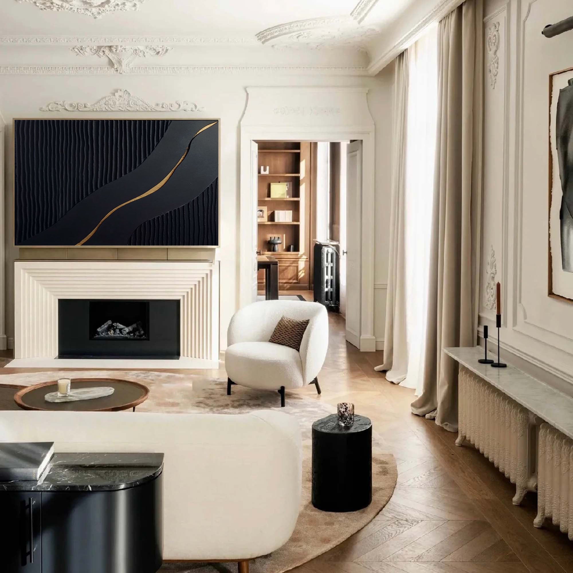 Black Minimalist Painting #BM 067 - Image 7