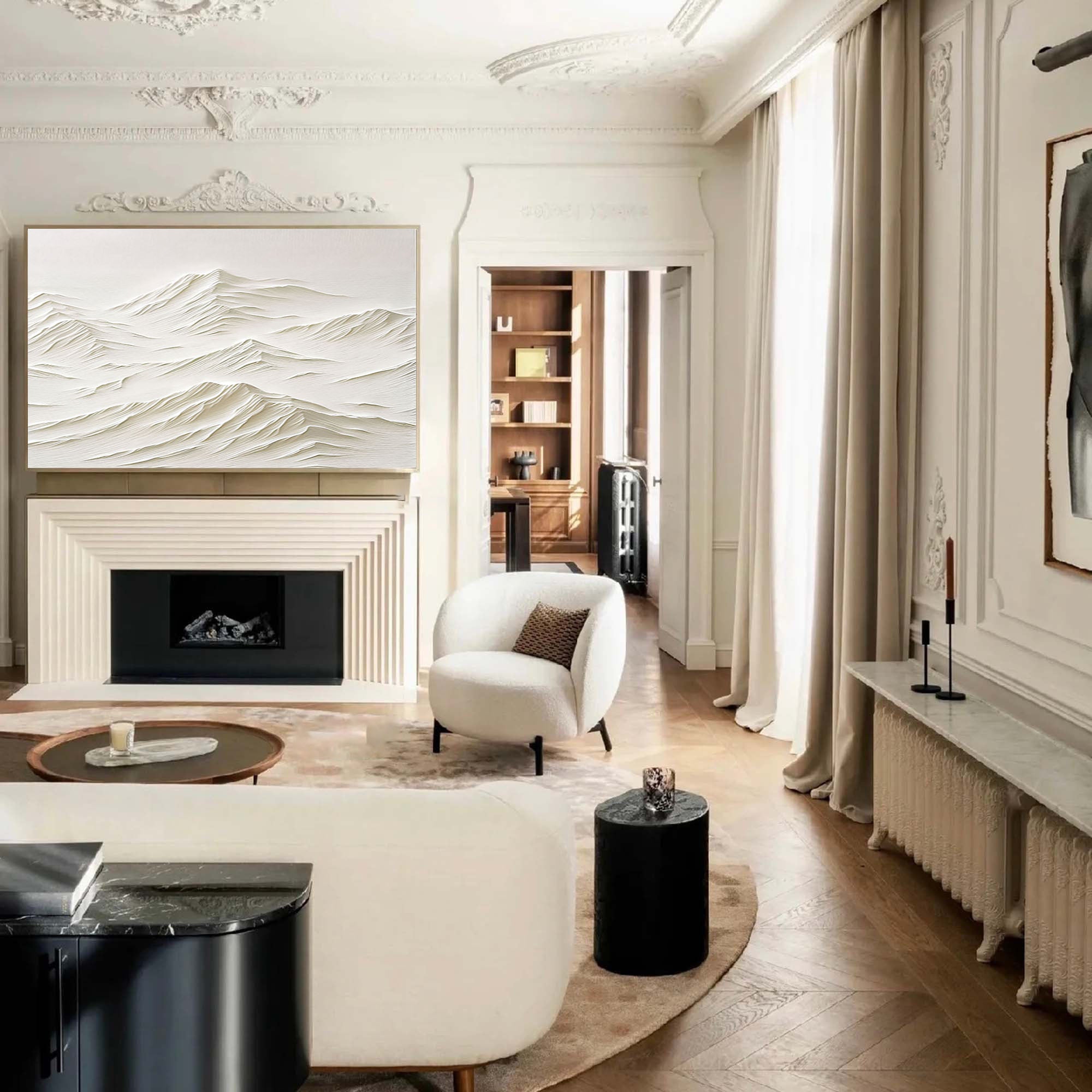 White Minimalist Painting #WM 036 - Image 10