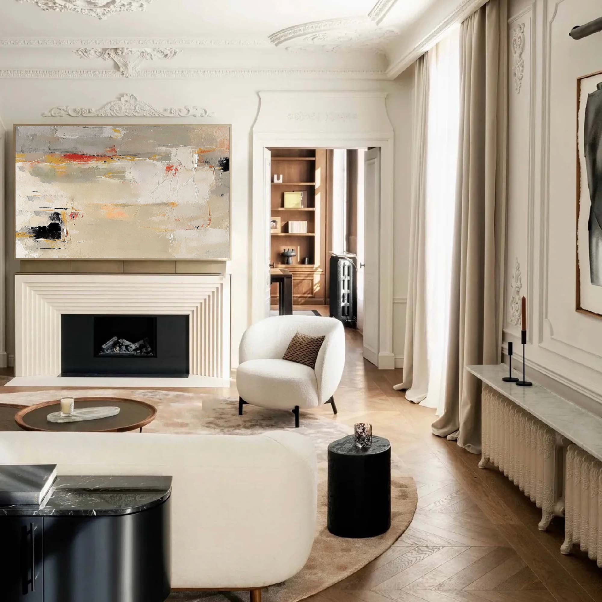 Beige & Brown Abstract Painting #BBA 061 - Image 4