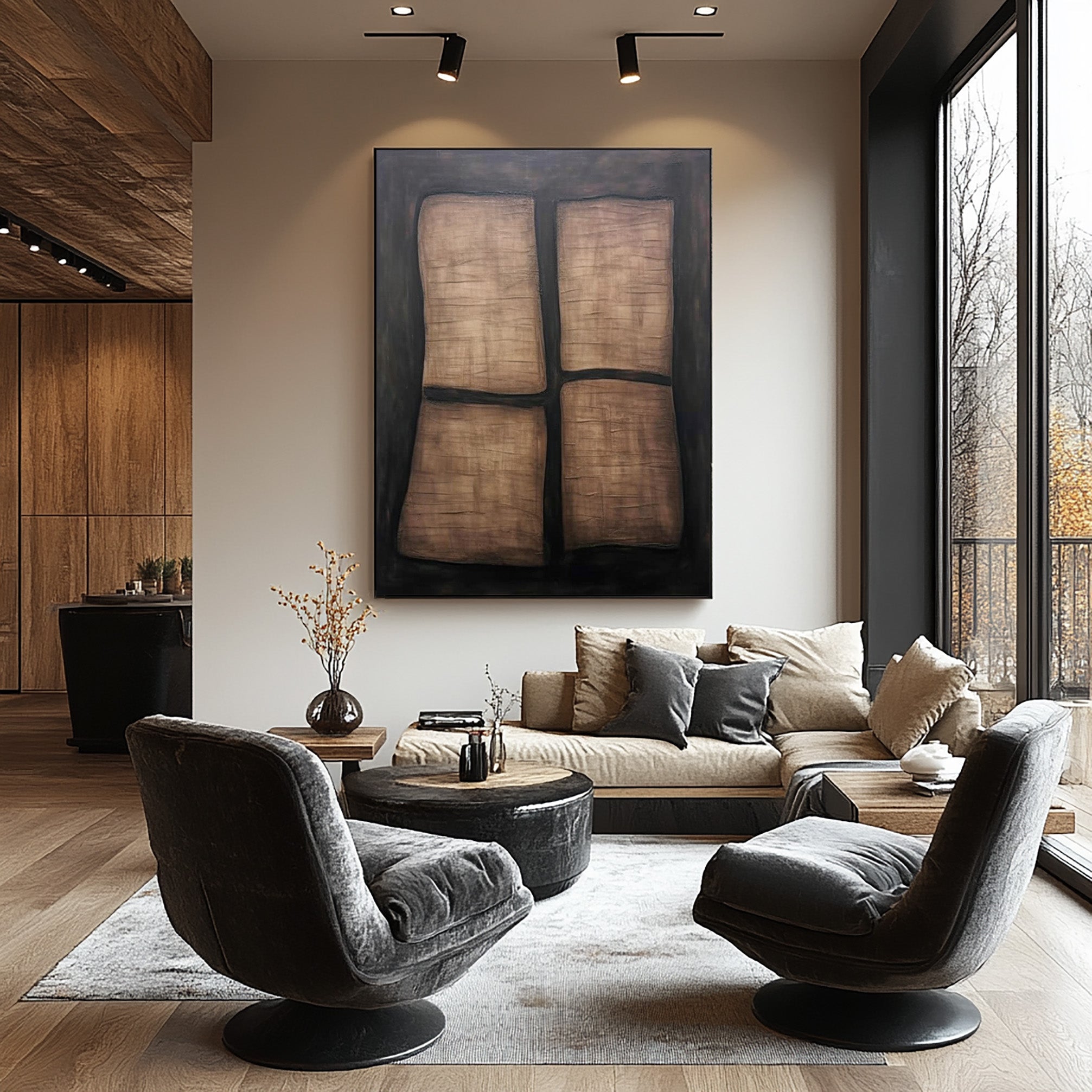 Handmade Abstract Wall Art | Unique Earth Tones #BBA 098 - Image 3