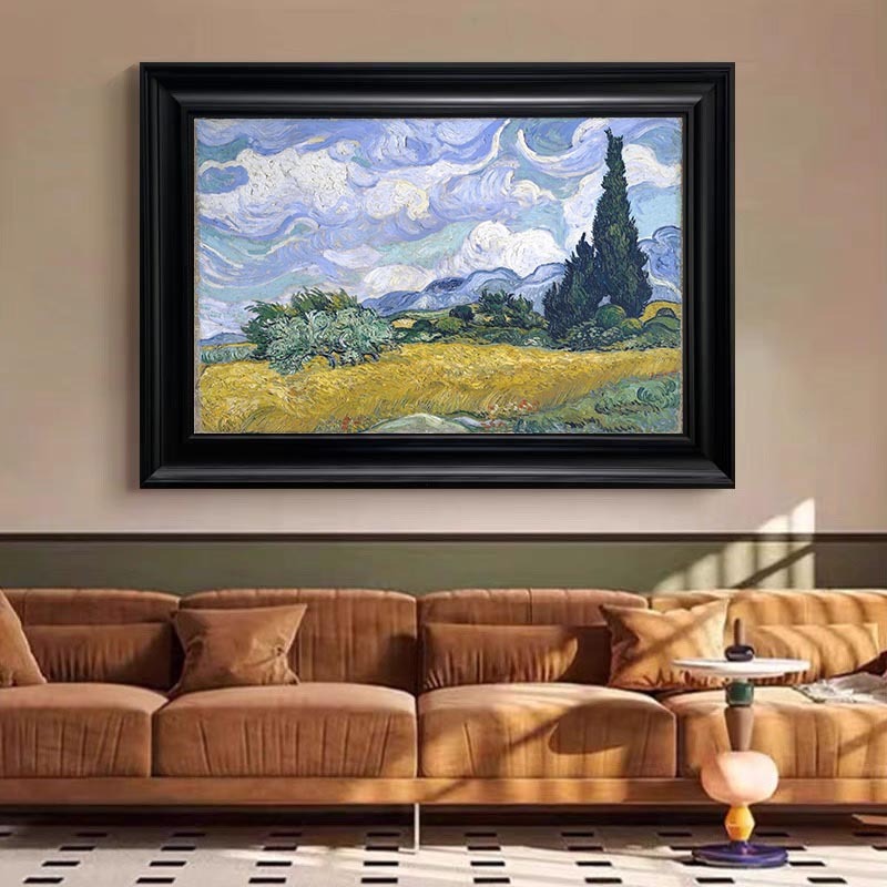 Wheat Field with Cypresses In A Brighter Hue #BGA 103 - Image 3