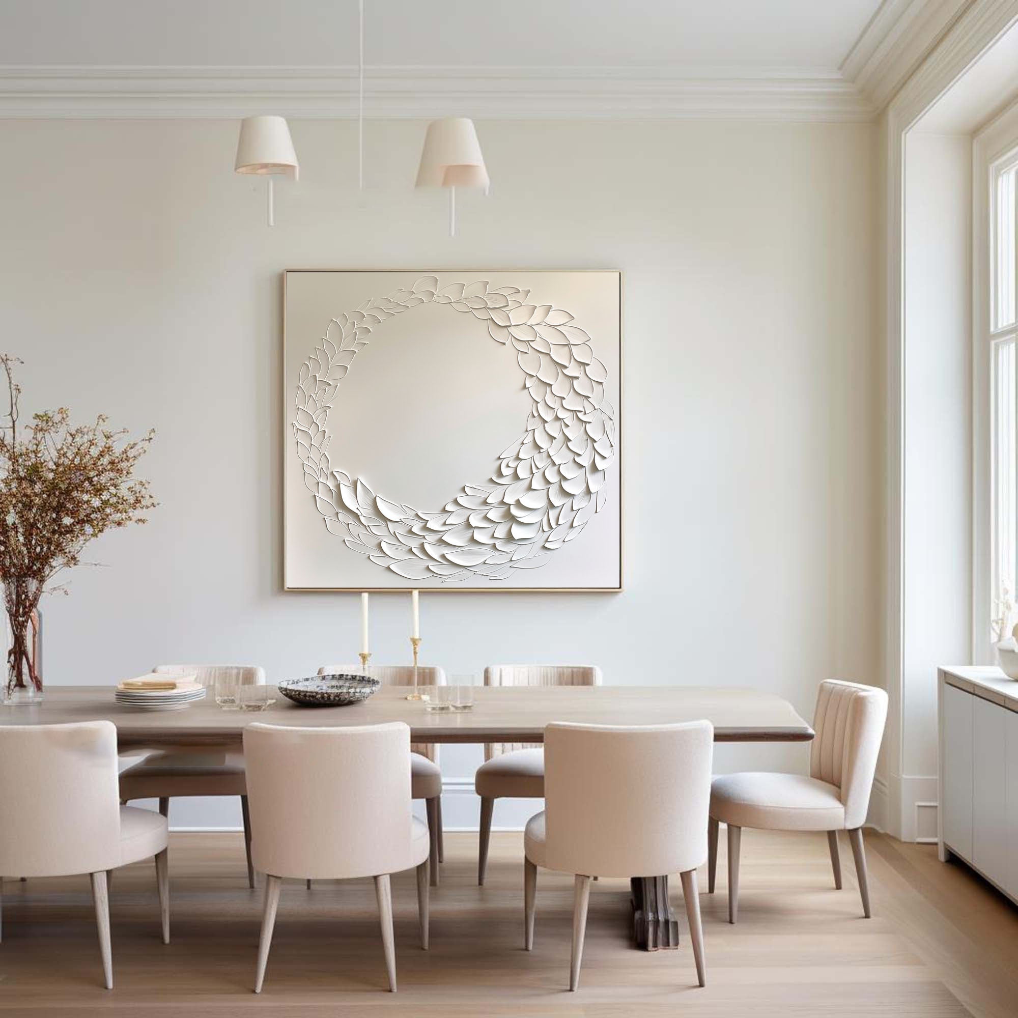 White Minimalist Painting #WM 032 - Image 5