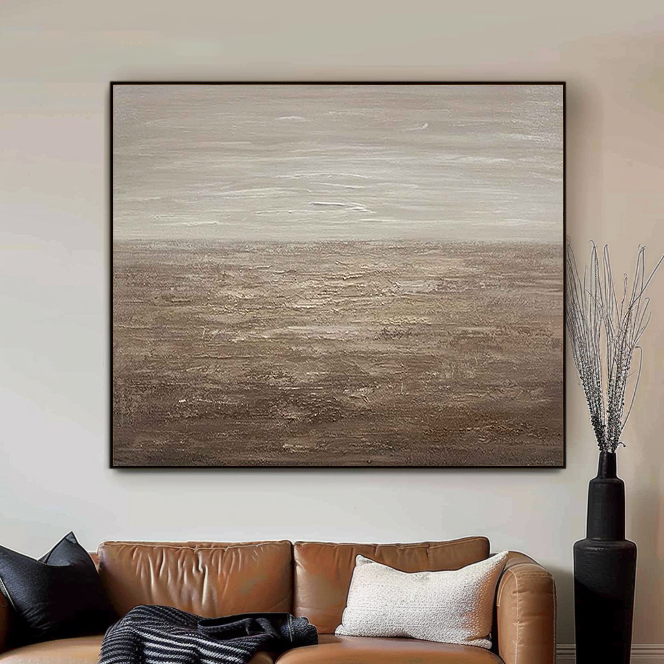 Beige & Brown Abstract Painting #BBA 013 - Image 5