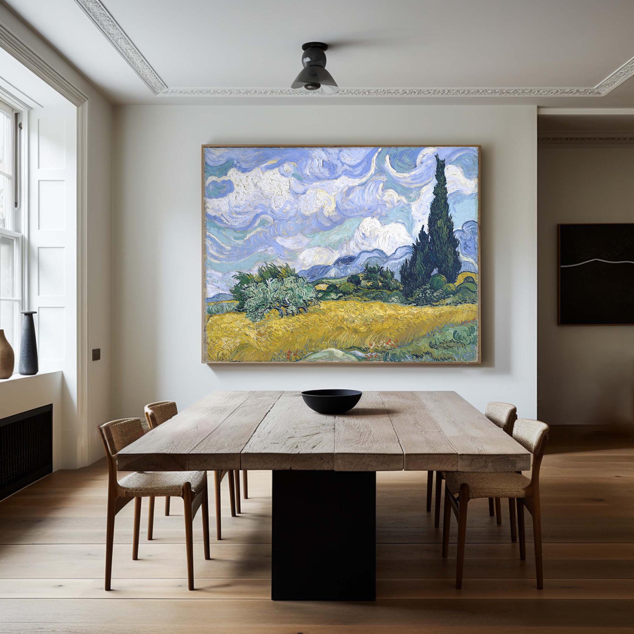 Wheat Field with Cypresses In A Brighter Hue #BGA 103 - Image 13