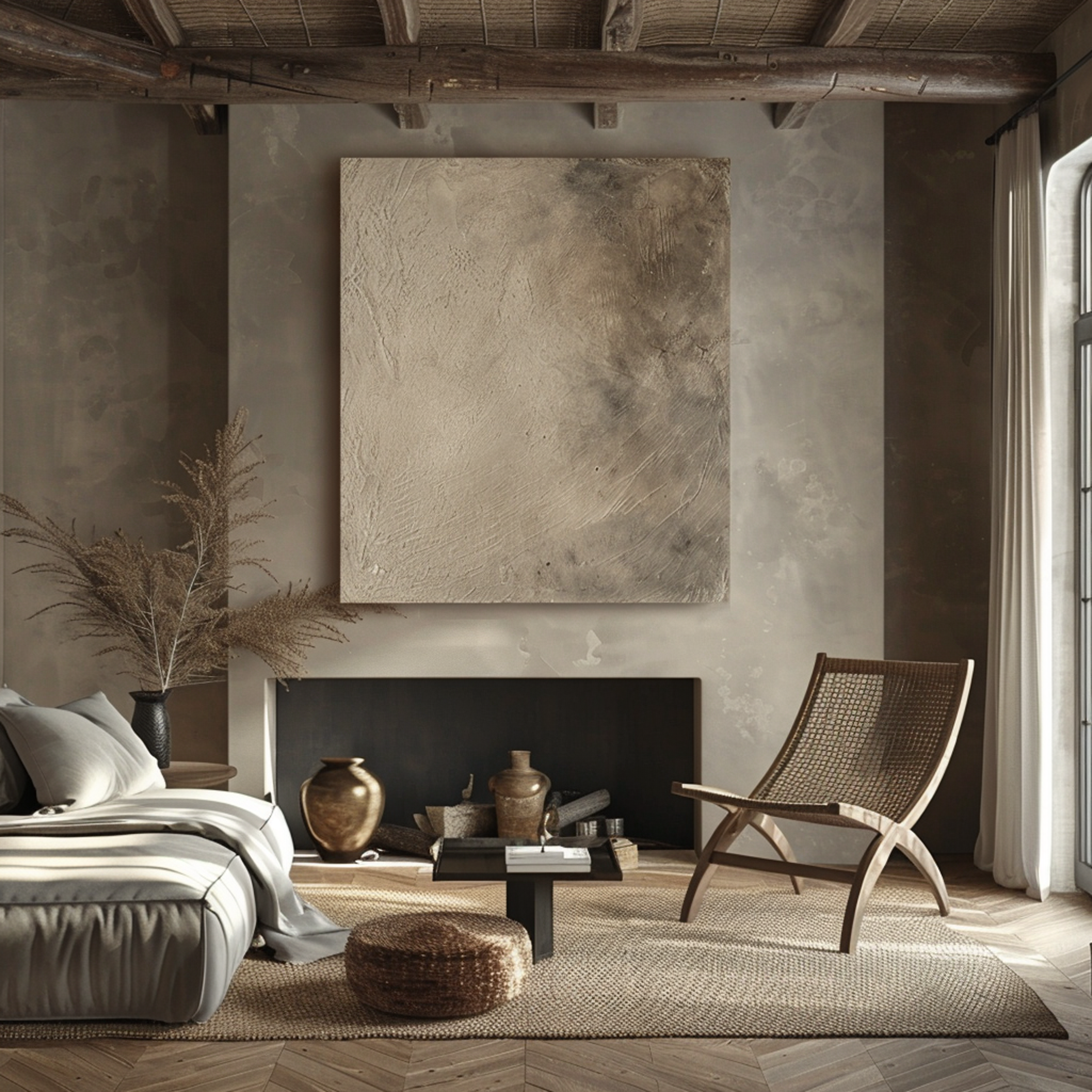 Beige & Brown Abstract Painting #BBA 035 - Image 6