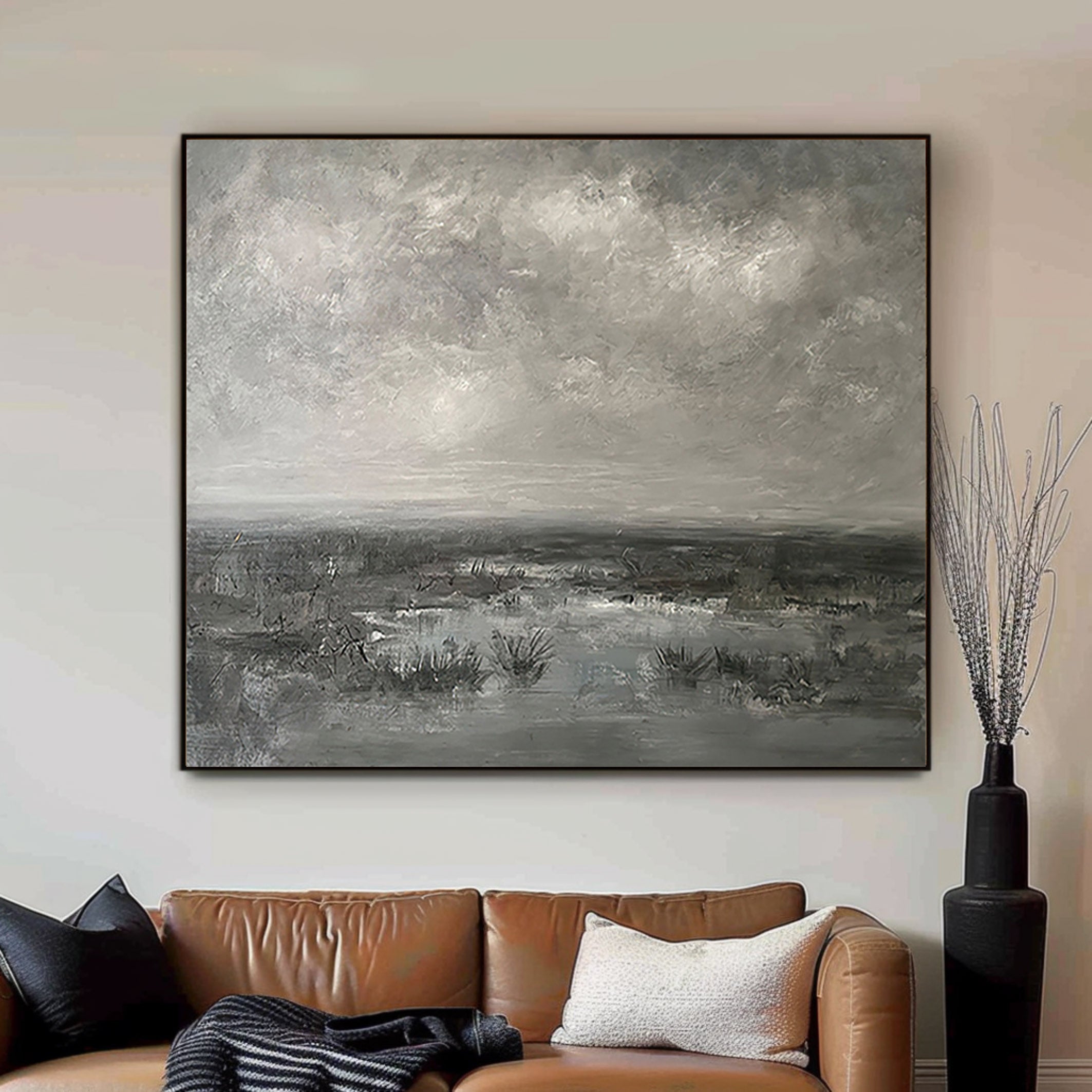 Grey Abstract Painting #GAP 003 - Image 4