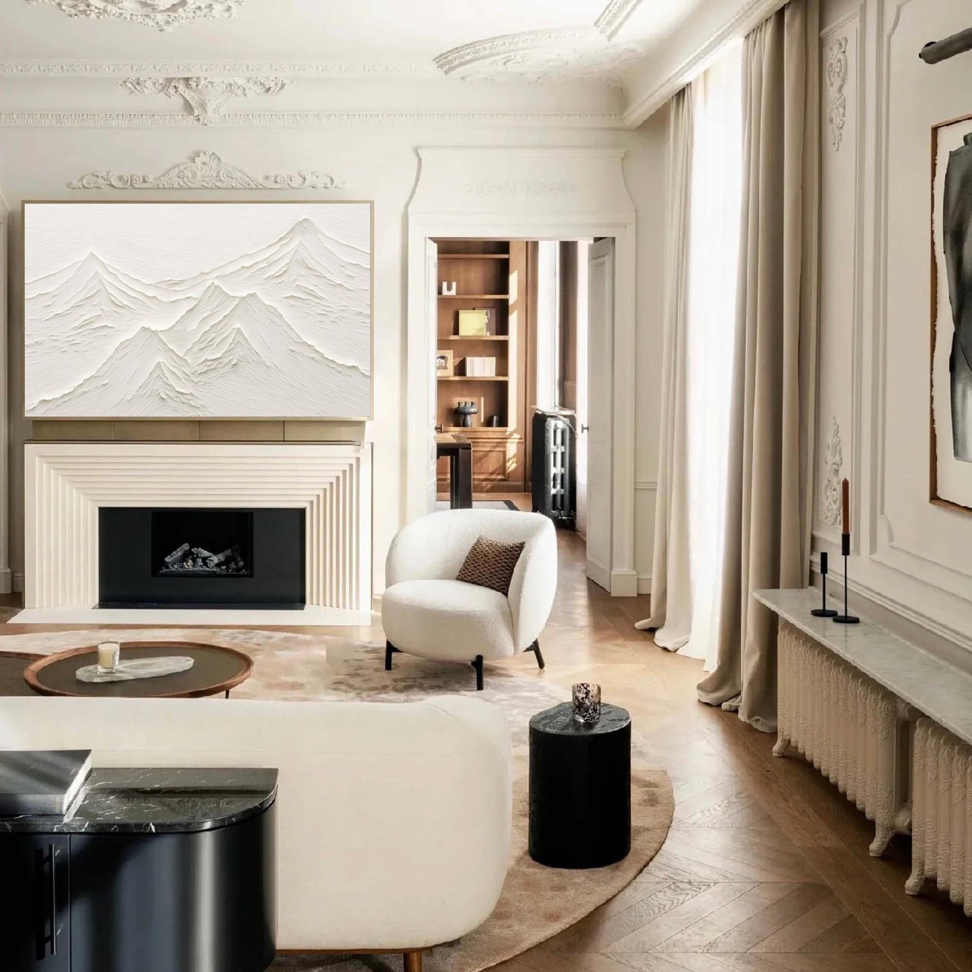 White Minimalist Painting #WM 028 - Image 5