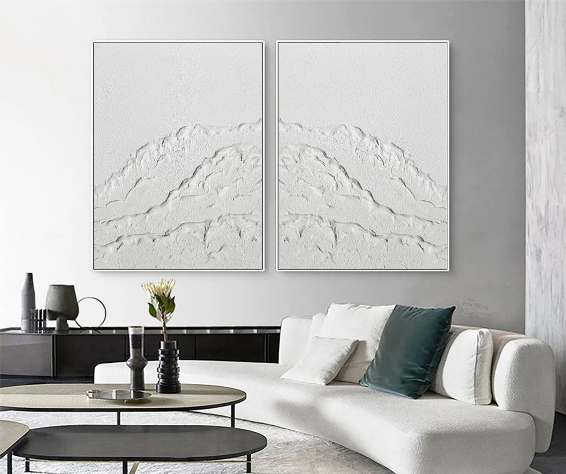 Abstract White Texture Art for Modern Spaces #BGA 039 - Image 3