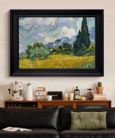 Wheat Field with Cypresses, Van Gogh Inspired Wall Art #BGA 108