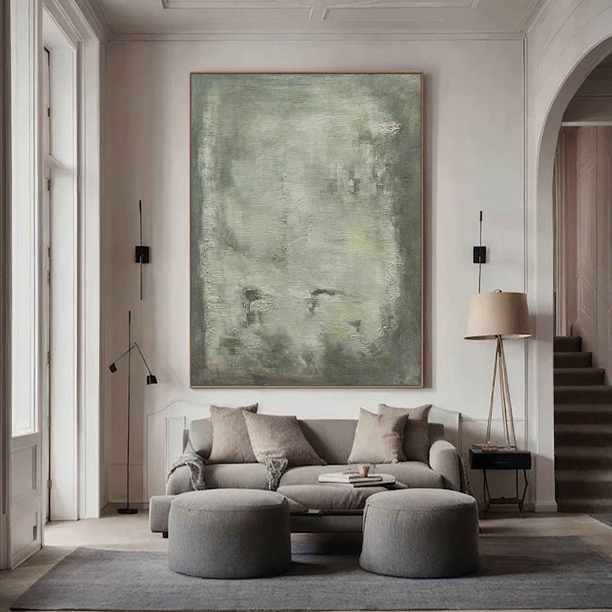 Blue & Green Abstract Painting #BGA 027 - Image 7