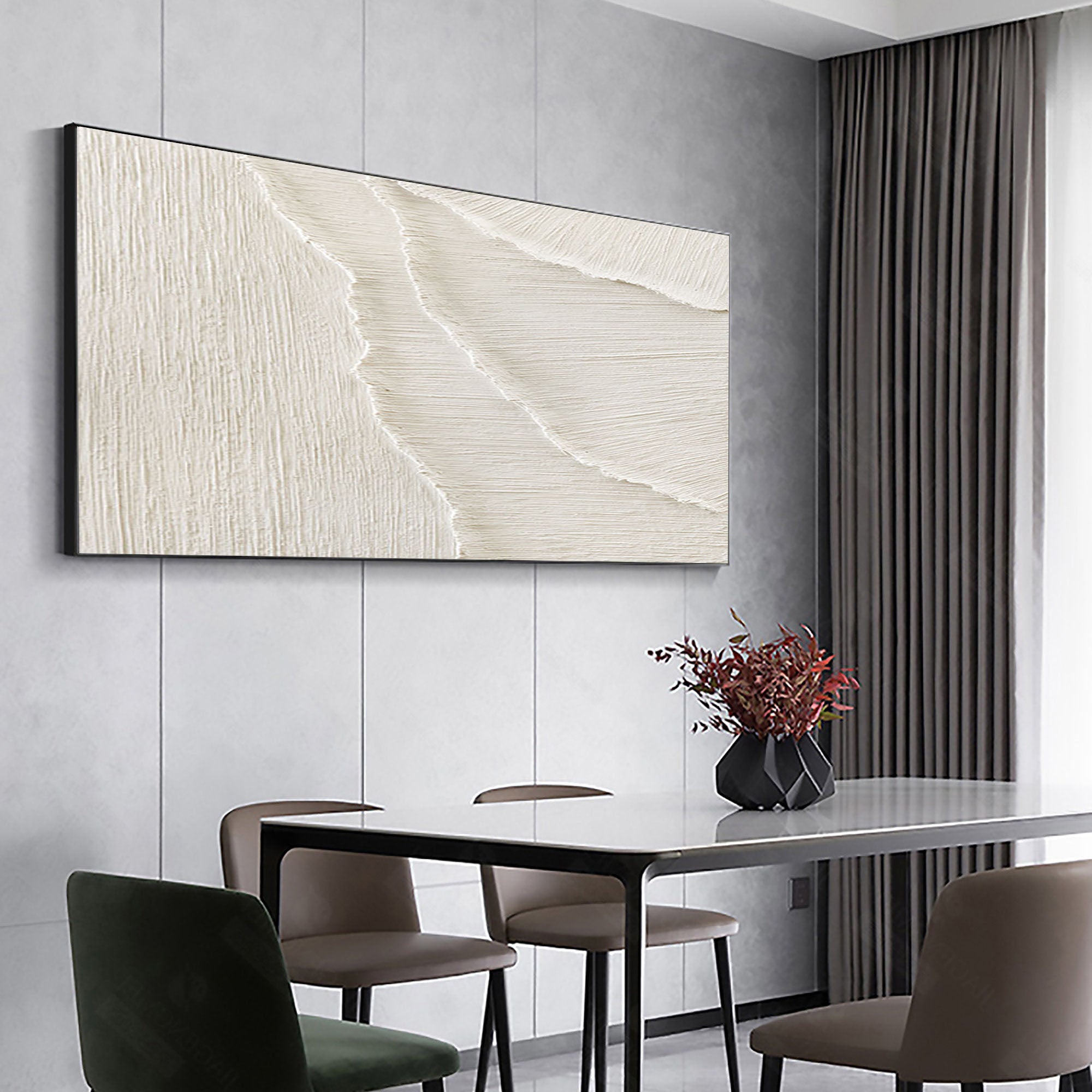 White Minimalist Painting #WM 018 - Image 6