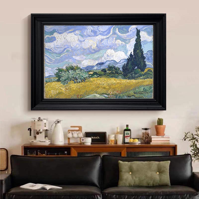 Wheat Field with Cypresses In A Brighter Hue #BGA 103 - Image 8