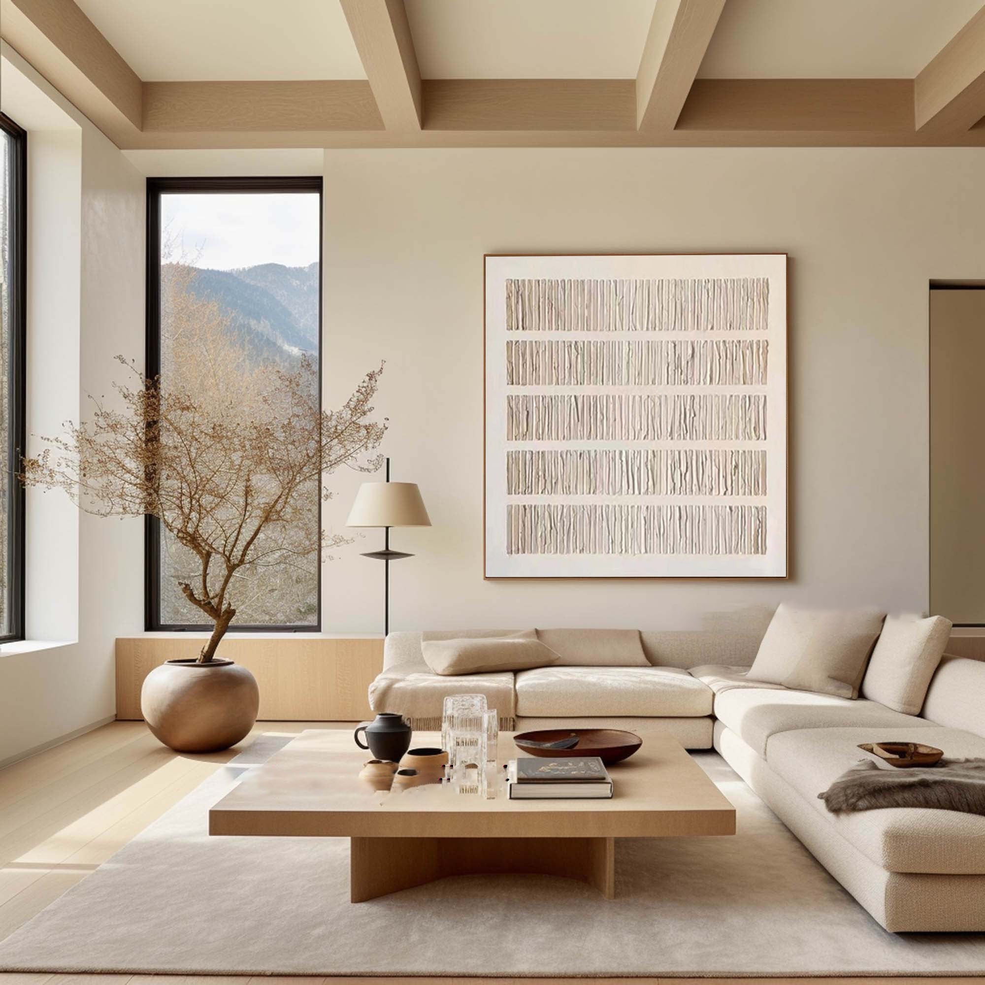 Beige & Brown Abstract Painting #BBA 043 - Image 3