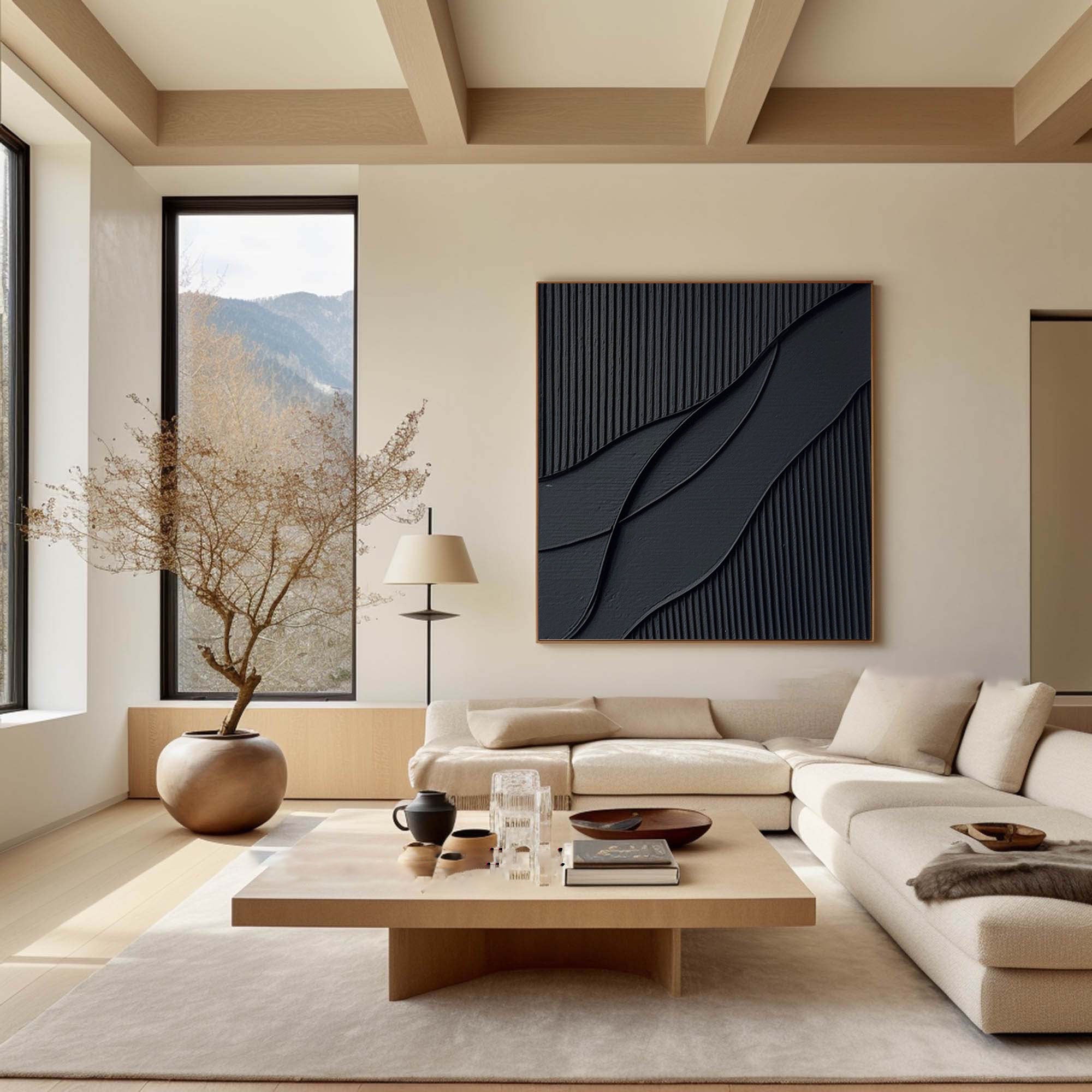 Black Minimalist Painting #BM 049 - Image 2