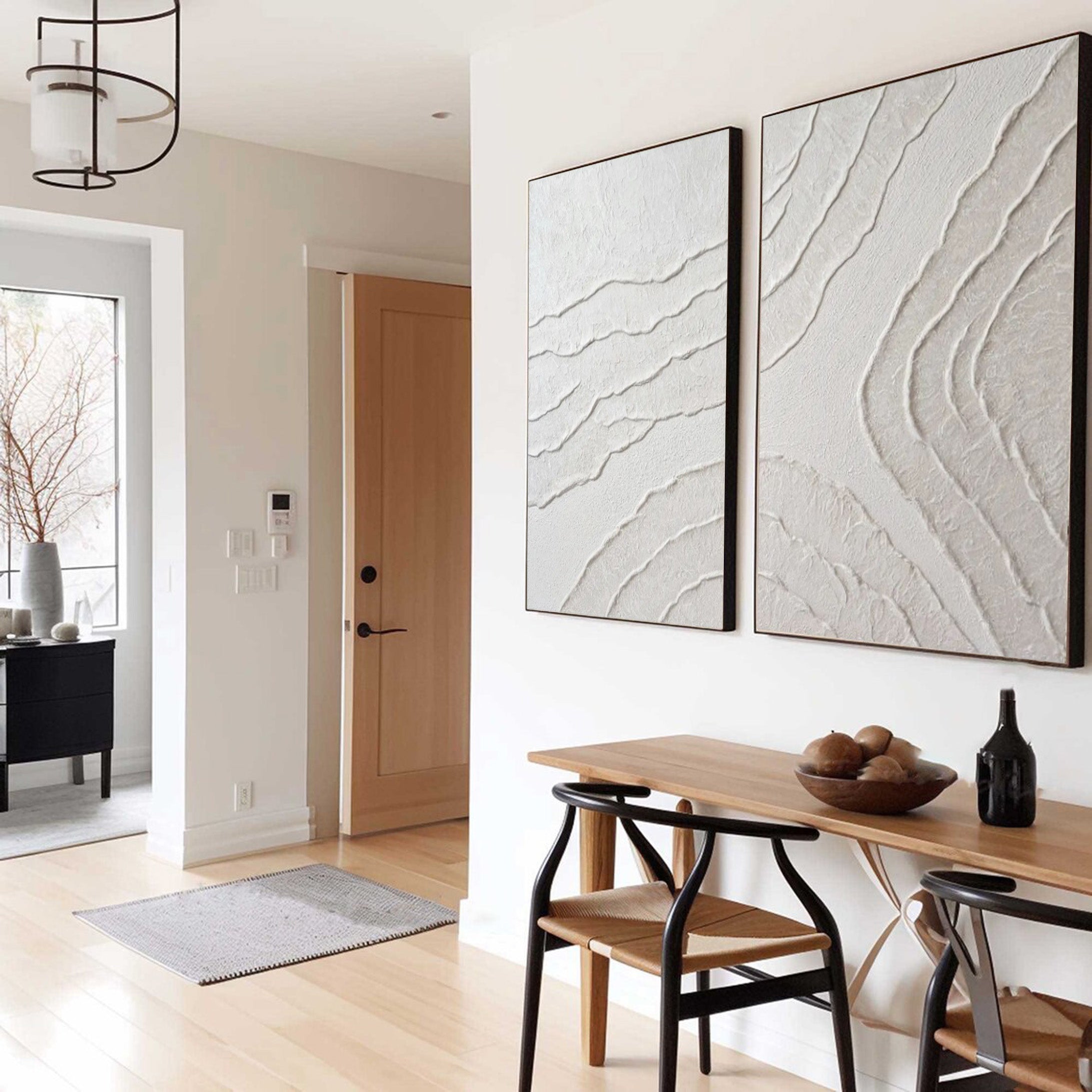 White Minimalist Painting Set Of 2 #WMS 007 - Image 6