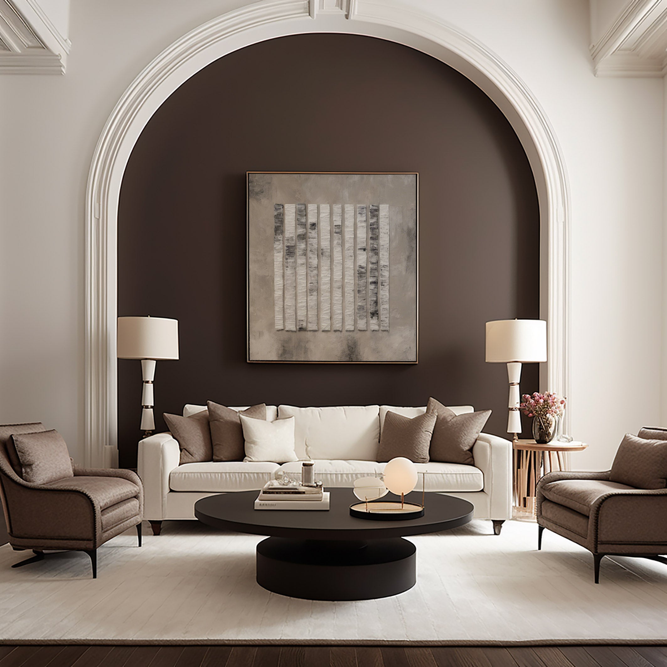 Beige & Brown Abstract Painting #BBA 010 - Image 8