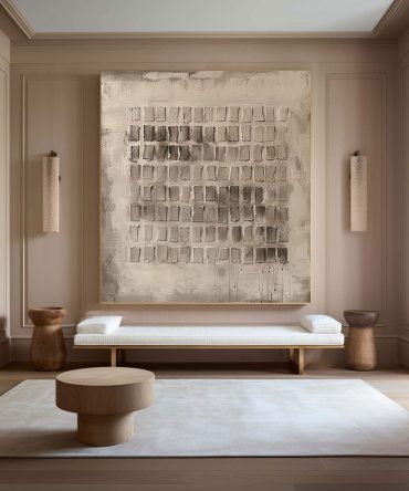 Beige & Brown Abstract Painting #BBA 044