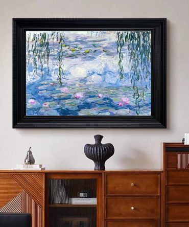Willow & Lilies: Monet-Esque Water Garden Wall Art #BGA 193
